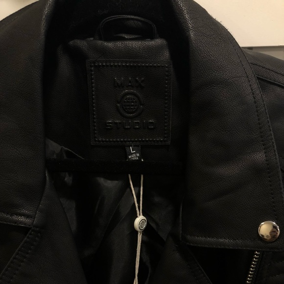 Max Studio Faux Leather Jacket - Picture 3 of 4